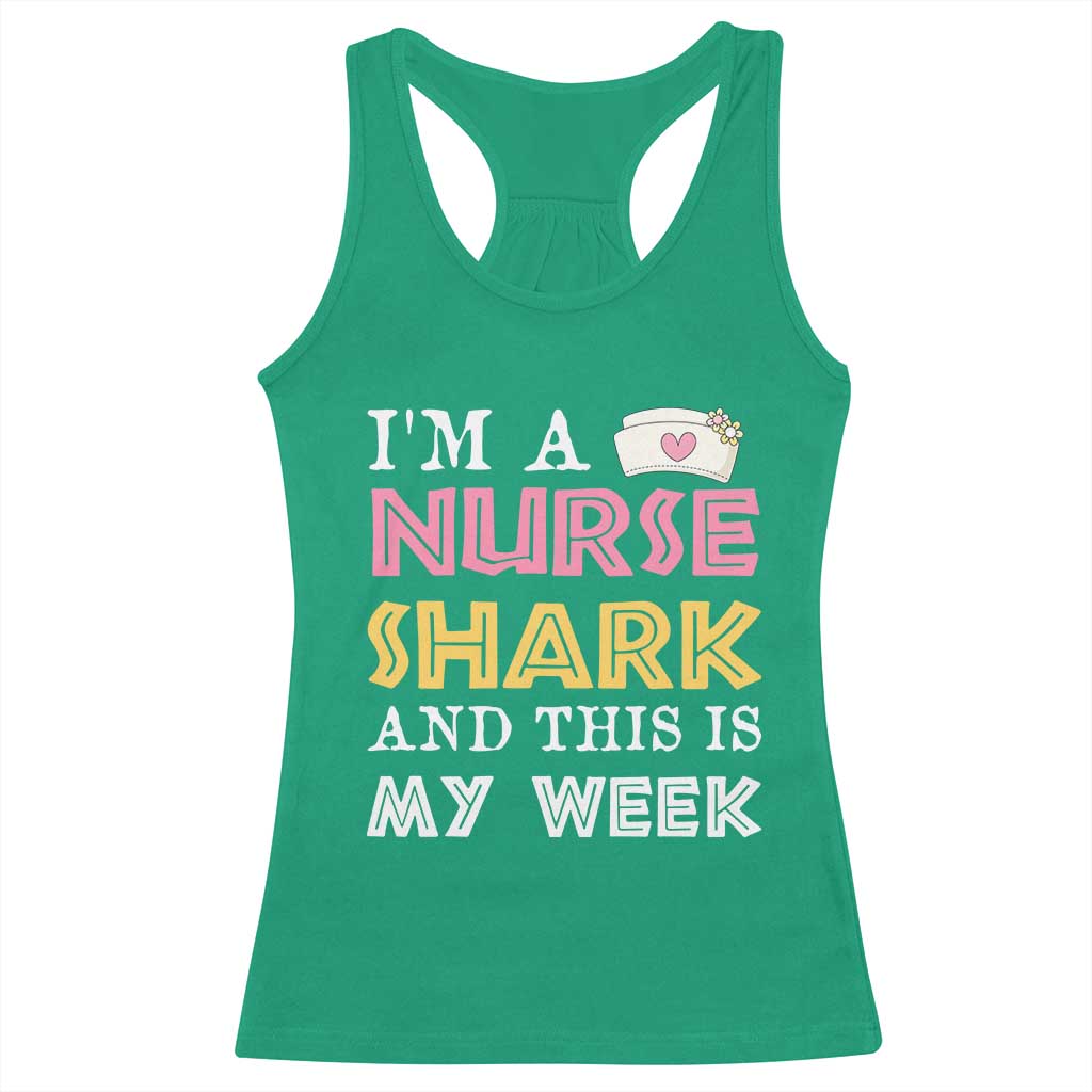 Funny Nurse Shark Gift Racerback Tank Top This Is My Week