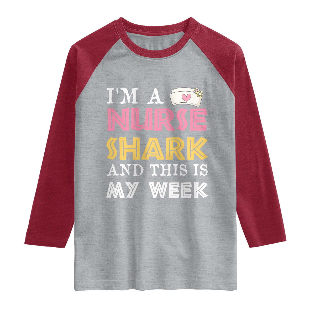 Funny Nurse Shark Gift Raglan Shirt This Is My Week
