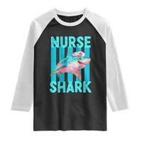 Funny Nurse Shark Raglan Shirt Medical Worker Appreciation Gift