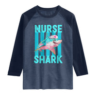 Funny Nurse Shark Raglan Shirt Medical Worker Appreciation Gift