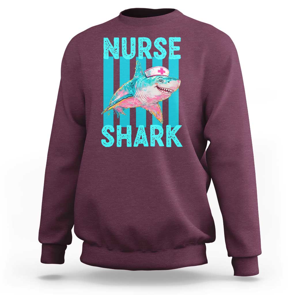 Funny Nurse Shark Sweatshirt Medical Worker Appreciation Gift