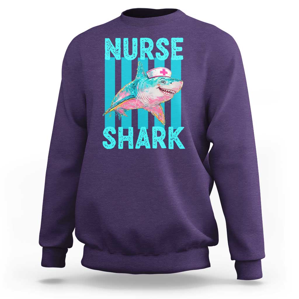 Funny Nurse Shark Sweatshirt Medical Worker Appreciation Gift