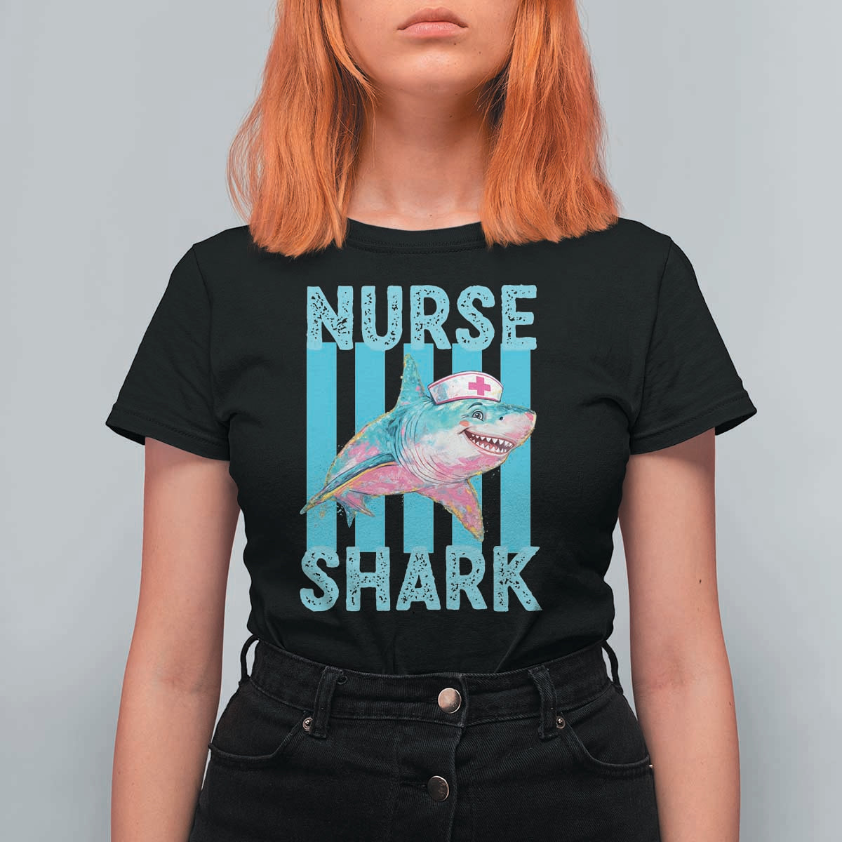 Funny Nurse Shark T Shirt For Women Medical Worker Appreciation Gift