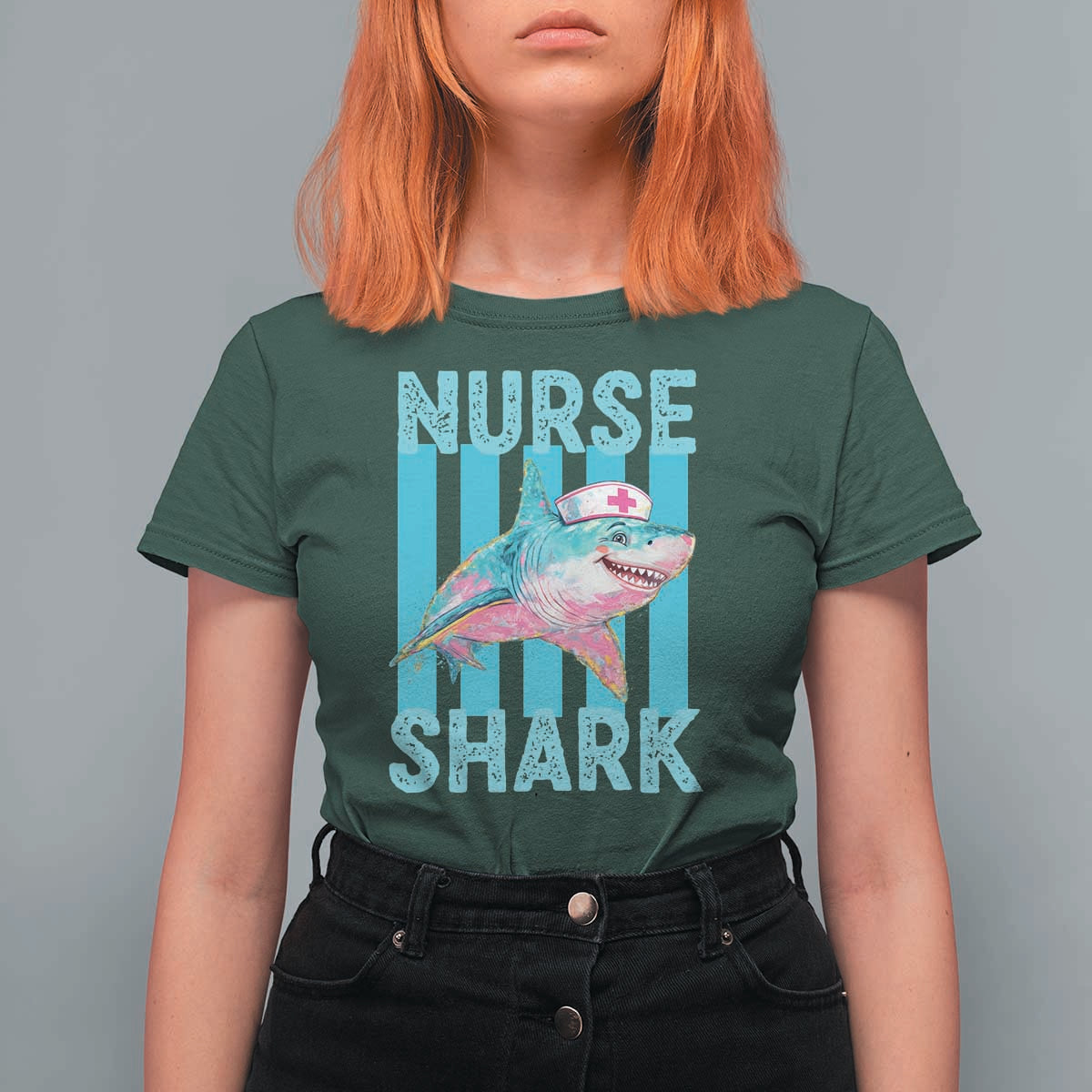Funny Nurse Shark T Shirt For Women Medical Worker Appreciation Gift