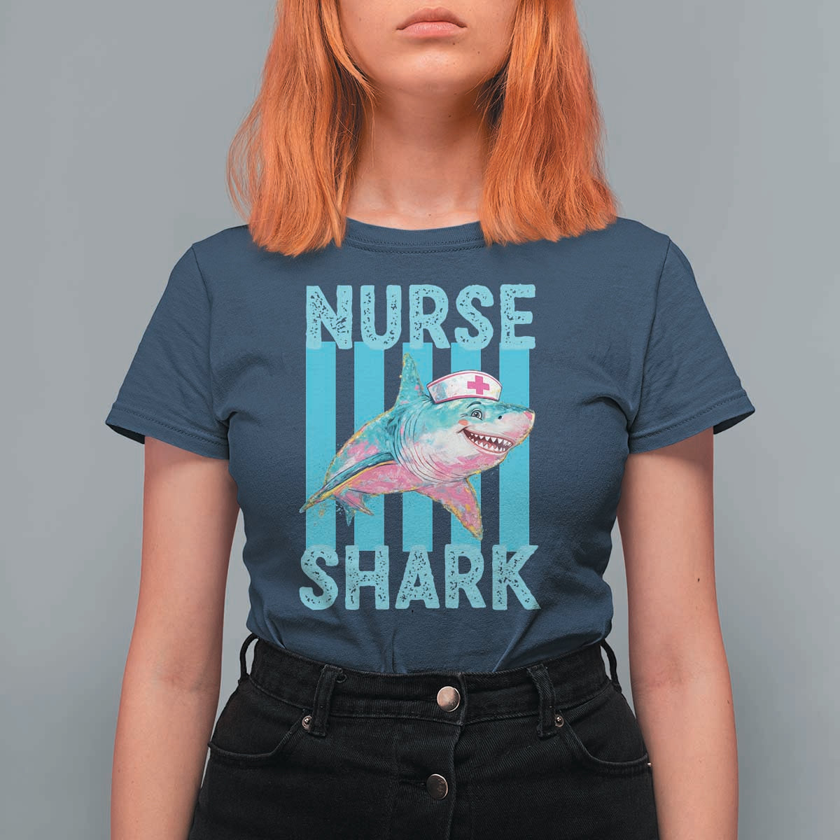 Funny Nurse Shark T Shirt For Women Medical Worker Appreciation Gift