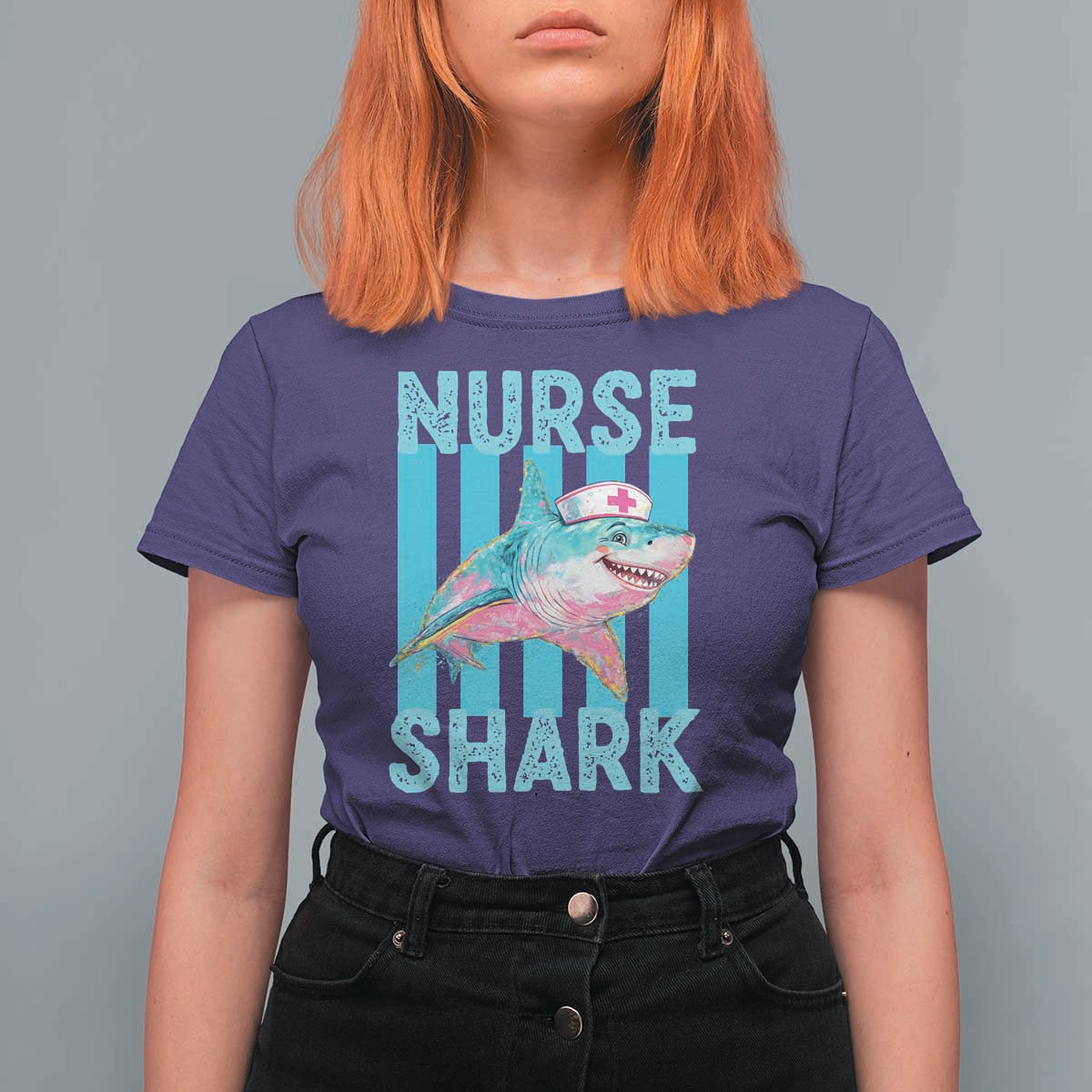 Funny Nurse Shark T Shirt For Women Medical Worker Appreciation Gift