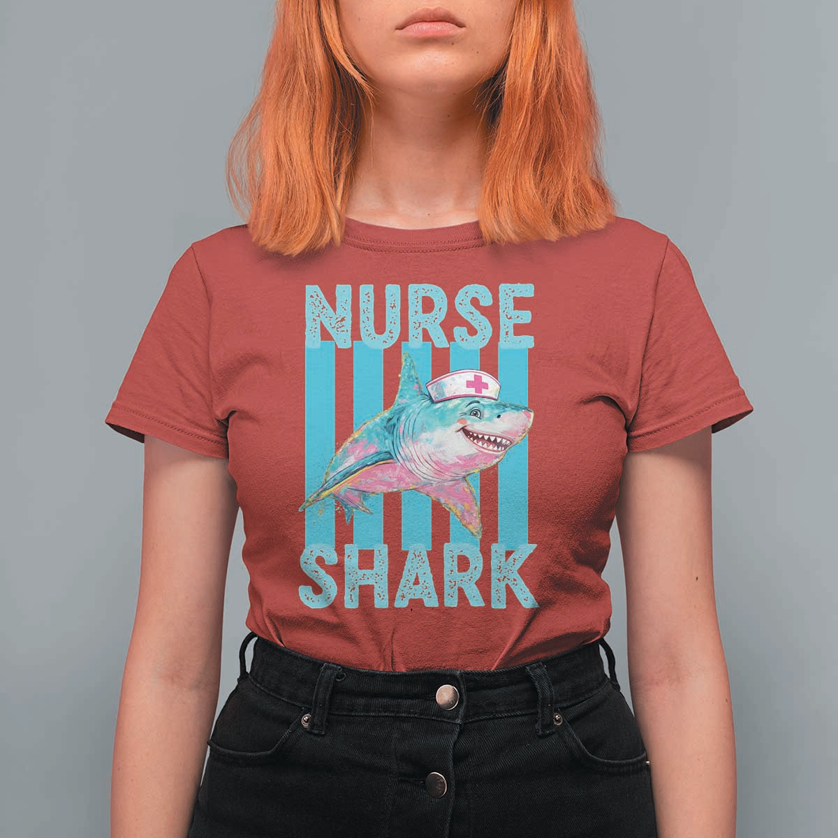 Funny Nurse Shark T Shirt For Women Medical Worker Appreciation Gift