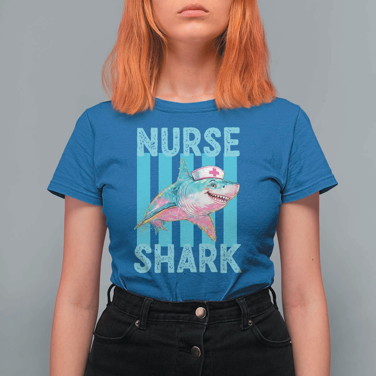 Funny Nurse Shark T Shirt For Women Medical Worker Appreciation Gift
