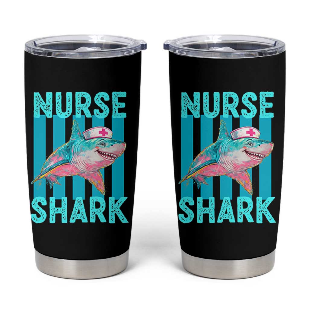 Funny Nurse Shark Tumbler Cup Medical Worker Appreciation Gift
