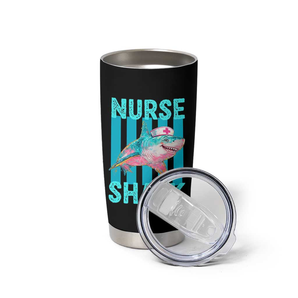 Funny Nurse Shark Tumbler Cup Medical Worker Appreciation Gift