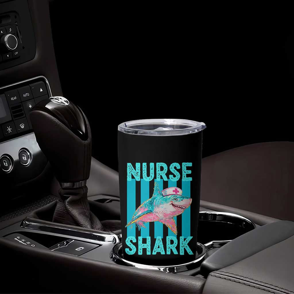 Funny Nurse Shark Tumbler Cup Medical Worker Appreciation Gift