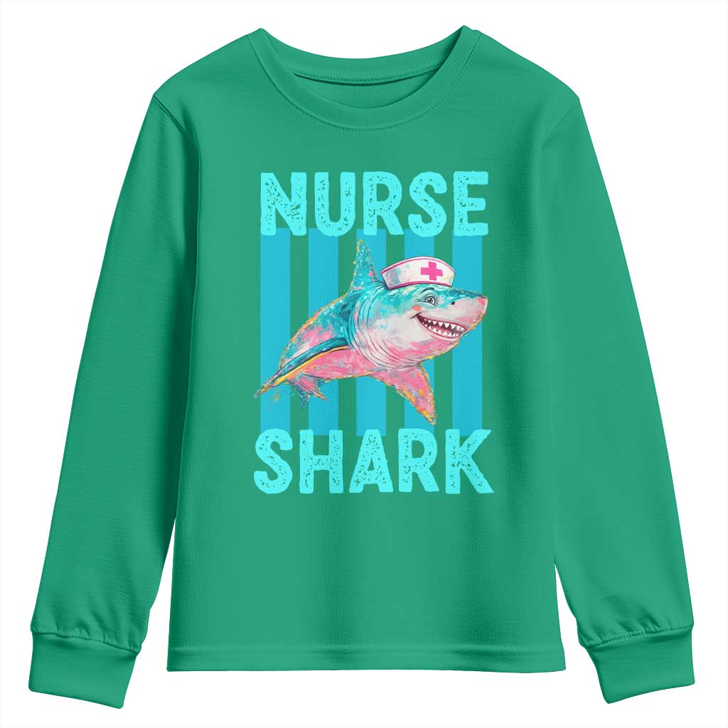 Funny Nurse Shark Youth Sweatshirt Medical Worker Appreciation Gift
