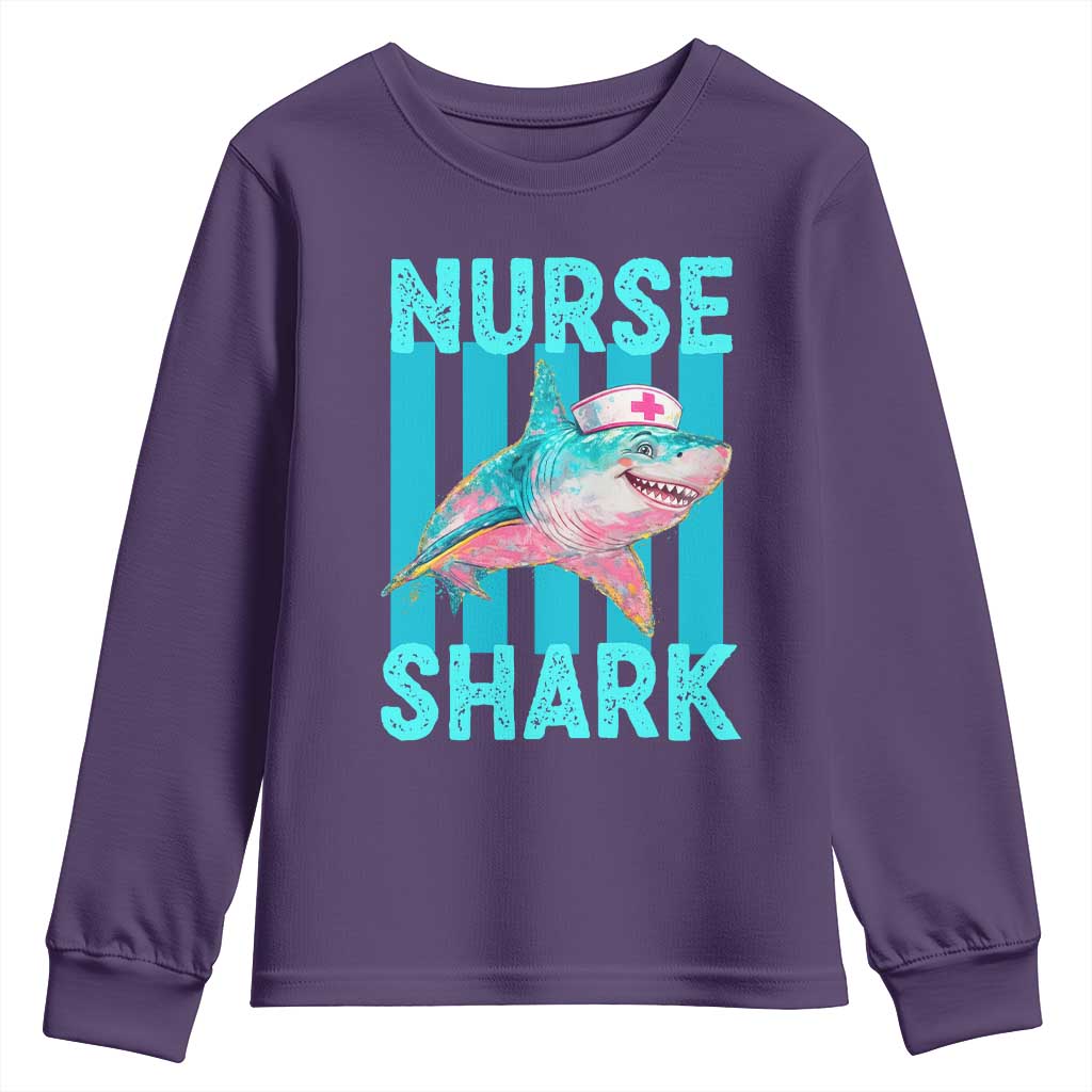 Funny Nurse Shark Youth Sweatshirt Medical Worker Appreciation Gift