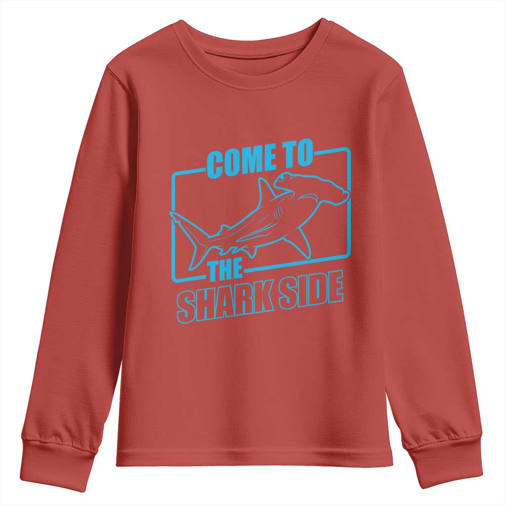 Funny Hammerhead Shark Lover Youth Sweatshirt Come To The Shark Side