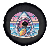 Shark Skeleton Surfer Spare Tire Cover Hawaiian Beach Vacation Gift