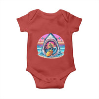 Shark Skeleton Surfer Baby Onesie Hawaiian Beach Vacation Gift