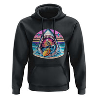 Shark Skeleton Surfer Hoodie Hawaiian Beach Vacation Gift
