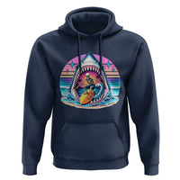 Shark Skeleton Surfer Hoodie Hawaiian Beach Vacation Gift