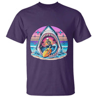 Shark Skeleton Surfer T Shirt Hawaiian Beach Vacation Gift