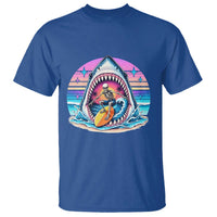 Shark Skeleton Surfer T Shirt Hawaiian Beach Vacation Gift