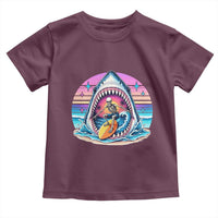 Shark Skeleton Surfer Toddler T Shirt Hawaiian Beach Vacation Gift
