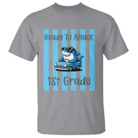 Ready To Attack 1st Grade T Shirt Funny Shark Driving Car Back To School