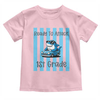 Ready To Attack 1st Grade Toddler T Shirt Funny Shark Driving Car Back To School