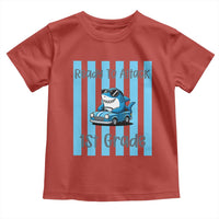 Ready To Attack 1st Grade Toddler T Shirt Funny Shark Driving Car Back To School