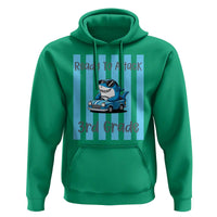 Ready To Attack 3rd Grade Hoodie Funny Shark Driving Car Back To School