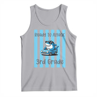 Ready To Attack 3rd Grade Tank Top Funny Shark Driving Car Back To School