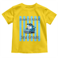Ready To Attack 3rd Grade Toddler T Shirt Funny Shark Driving Car Back To School