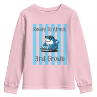 Ready To Attack 3rd Grade Youth Sweatshirt Funny Shark Driving Car Back To School