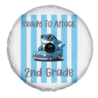 Ready To Attack 2nd Grade Spare Tire Cover Funny Shark Driving Car Back To School