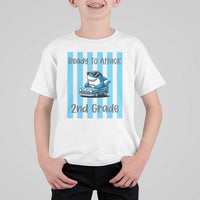 Ready To Attack 2nd Grade T Shirt For Kid Funny Shark Driving Car Back To School