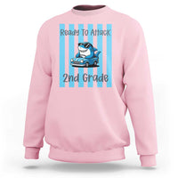 Ready To Attack 2nd Grade Sweatshirt Funny Shark Driving Car Back To School
