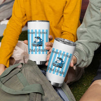 Ready To Attack 2nd Grade Tumbler Cup Funny Shark Driving Car Back To School