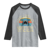 Vintage Hammerhead Shark Lover Raglan Shirt Sorry I Cant Its Week