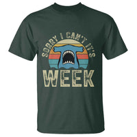 Vintage Hammerhead Shark Lover T Shirt Sorry I Cant Its Week