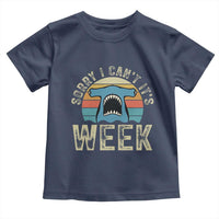 Vintage Hammerhead Shark Lover Toddler T Shirt Sorry I Cant Its Week