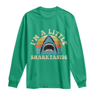 Im A Little Sharktastic Long Sleeve Shirt Vintage Shark Lover Week Gift