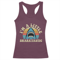 Im A Little Sharktastic Racerback Tank Top Vintage Shark Lover Week Gift
