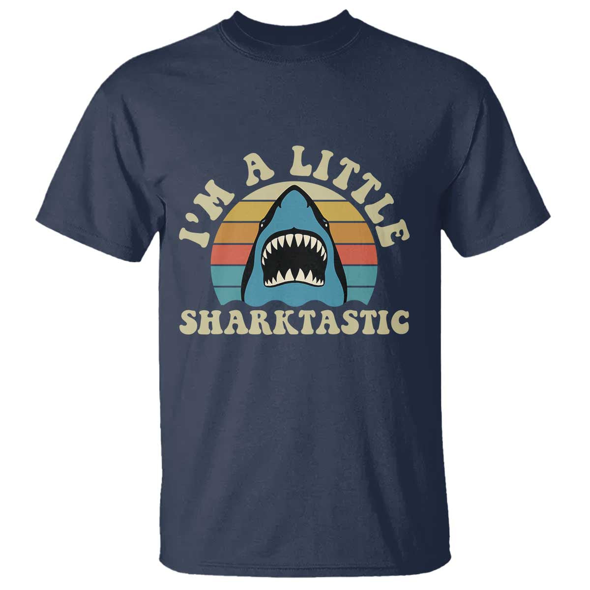 Im A Little Sharktastic T Shirt Vintage Shark Lover Week Gift