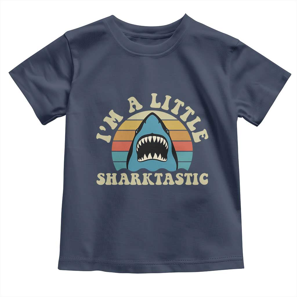 Im A Little Sharktastic Toddler T Shirt Vintage Shark Lover Week Gift