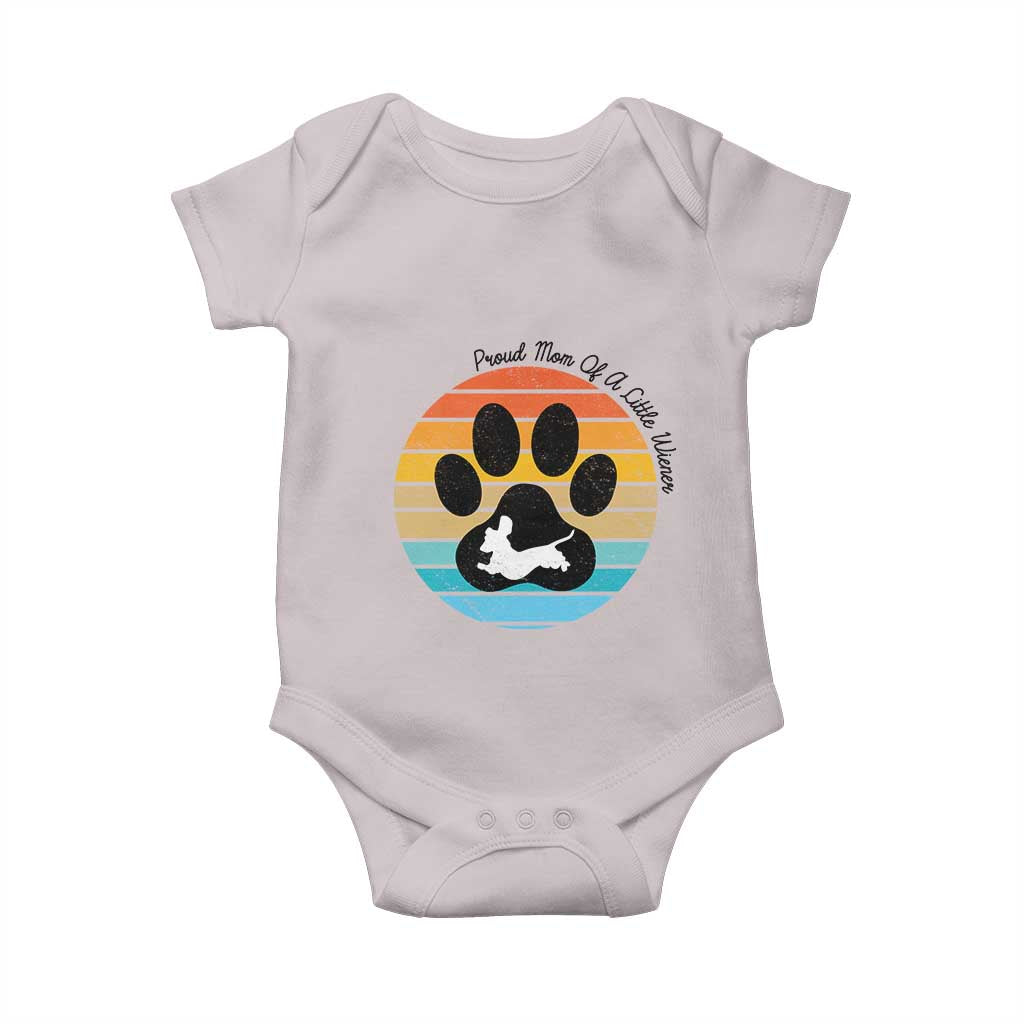 Dachshund Dog Mom Baby Onesie Proud Mom Of A Little Wiener - Wonder Print Shop