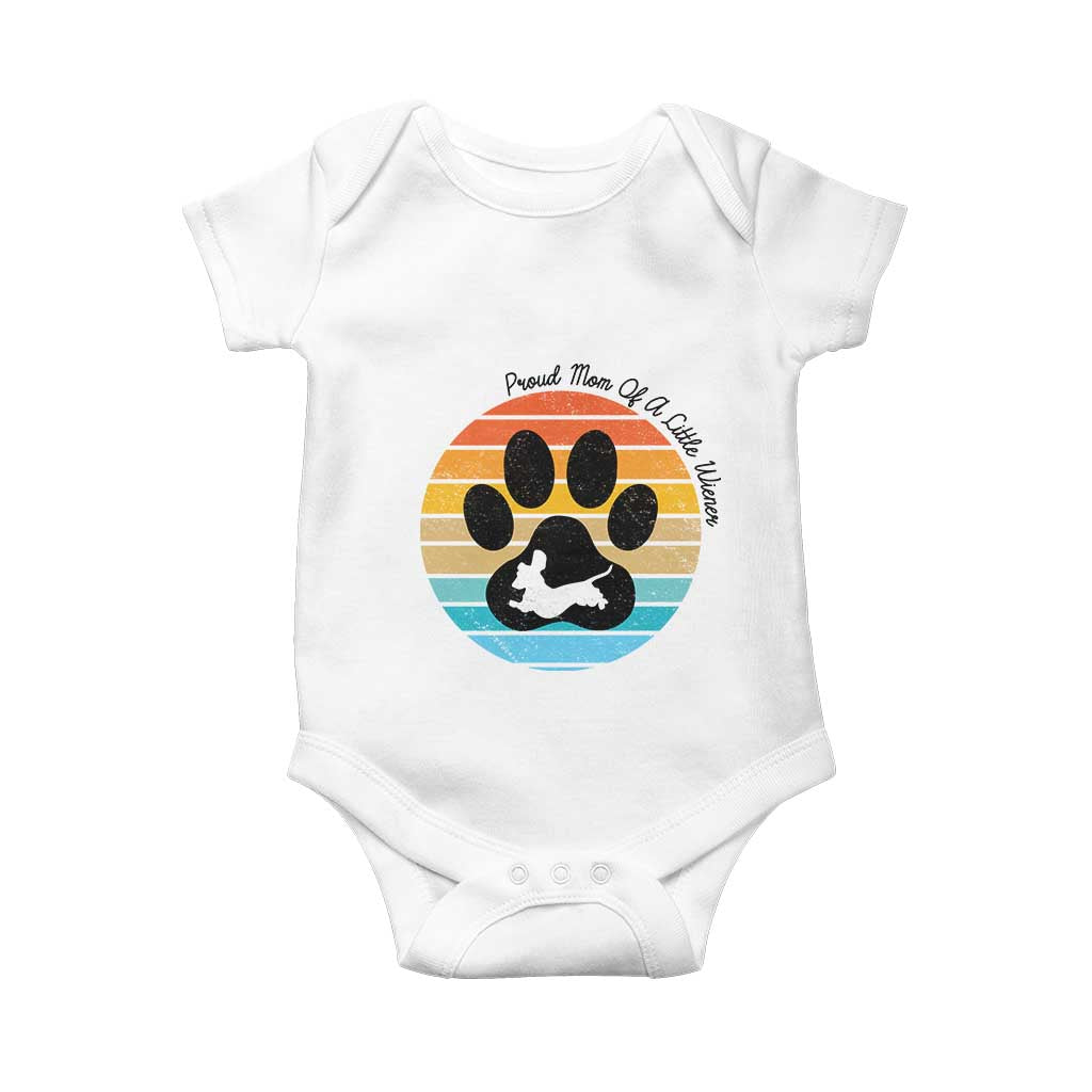 Dachshund Dog Mom Baby Onesie Proud Mom Of A Little Wiener - Wonder Print Shop