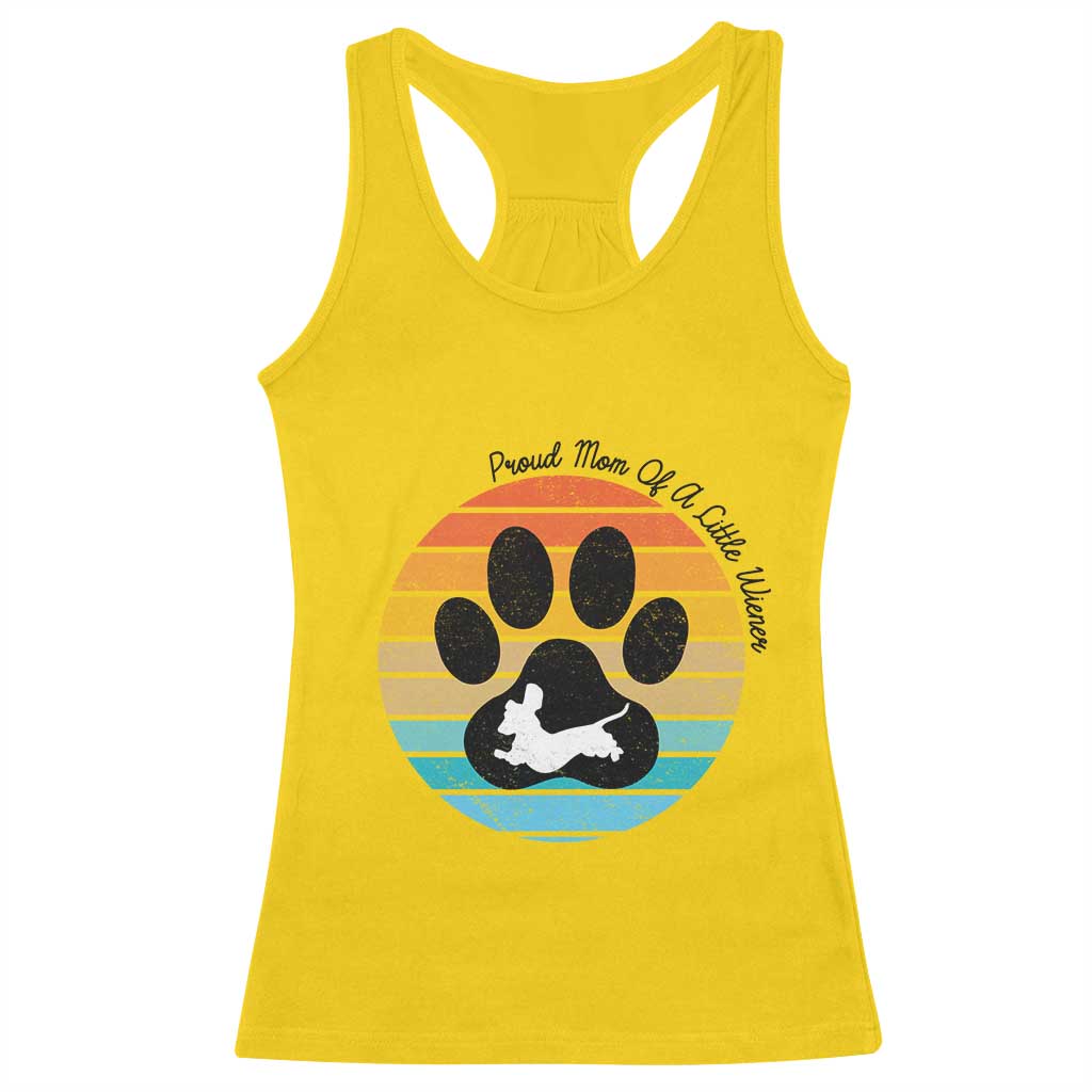 Dachshund Dog Mom Racerback Tank Top Proud Mom Of A Little Wiener - Wonder Print Shop