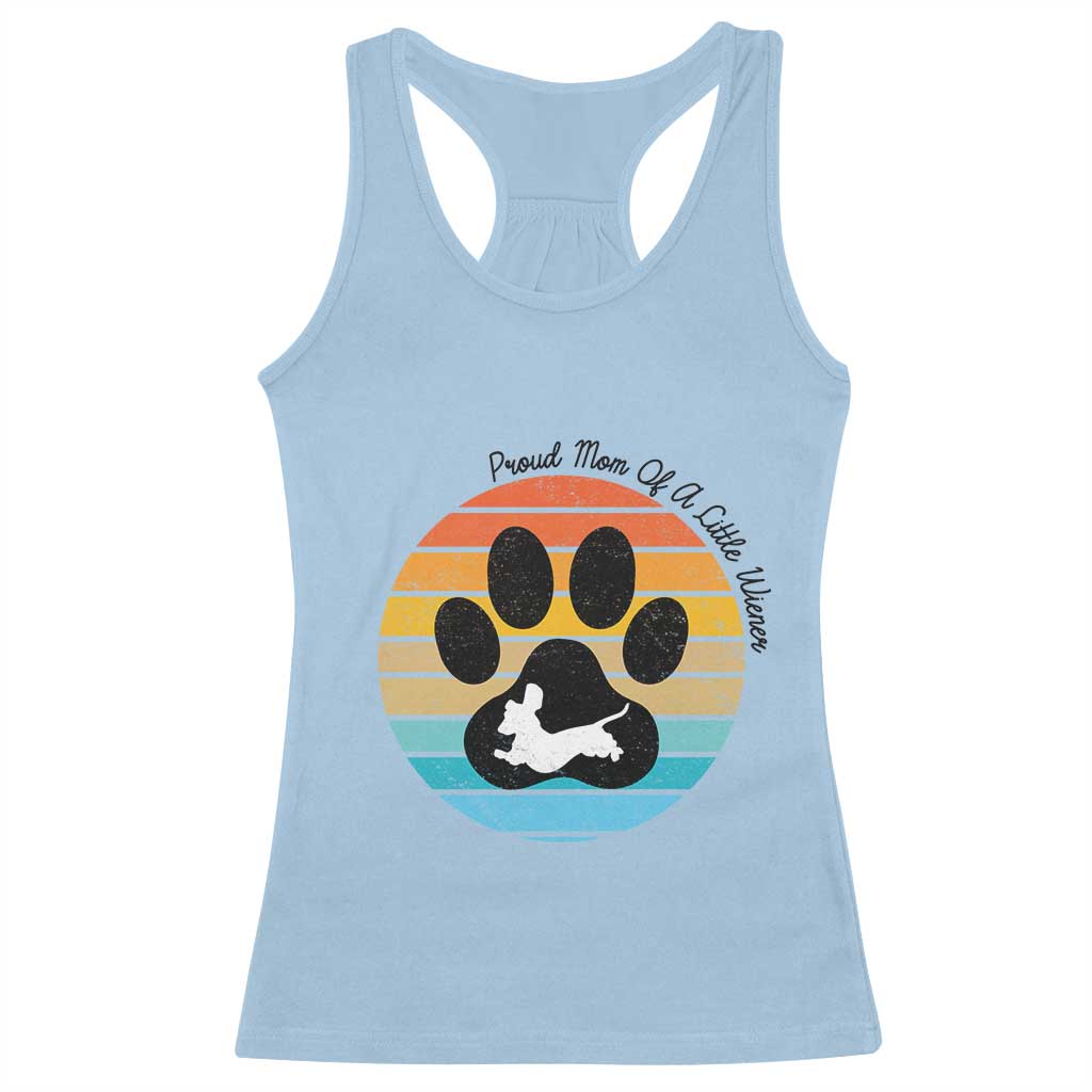 Dachshund Dog Mom Racerback Tank Top Proud Mom Of A Little Wiener - Wonder Print Shop