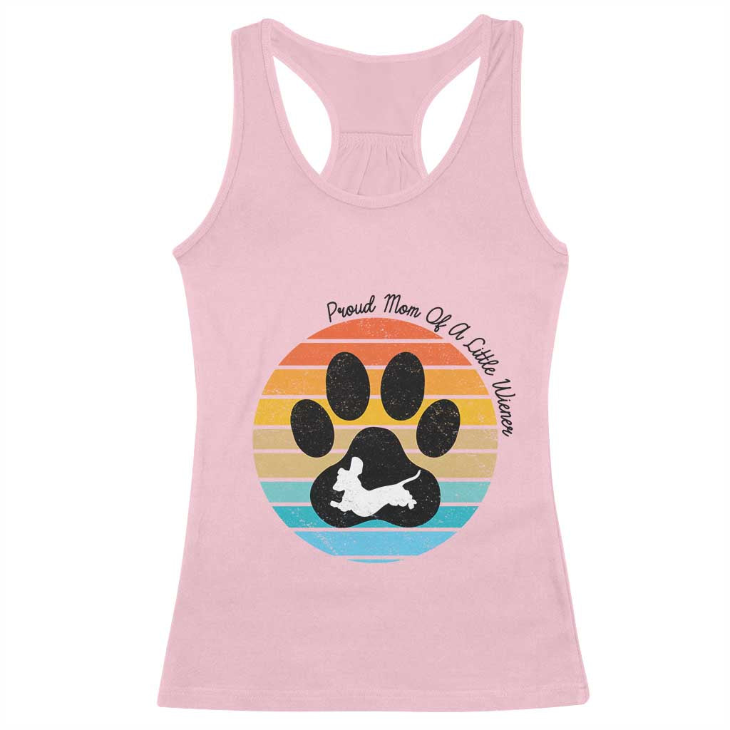 Dachshund Dog Mom Racerback Tank Top Proud Mom Of A Little Wiener - Wonder Print Shop