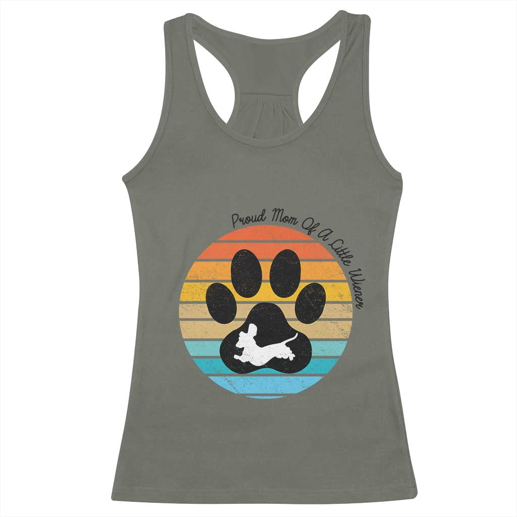Dachshund Dog Mom Racerback Tank Top Proud Mom Of A Little Wiener - Wonder Print Shop