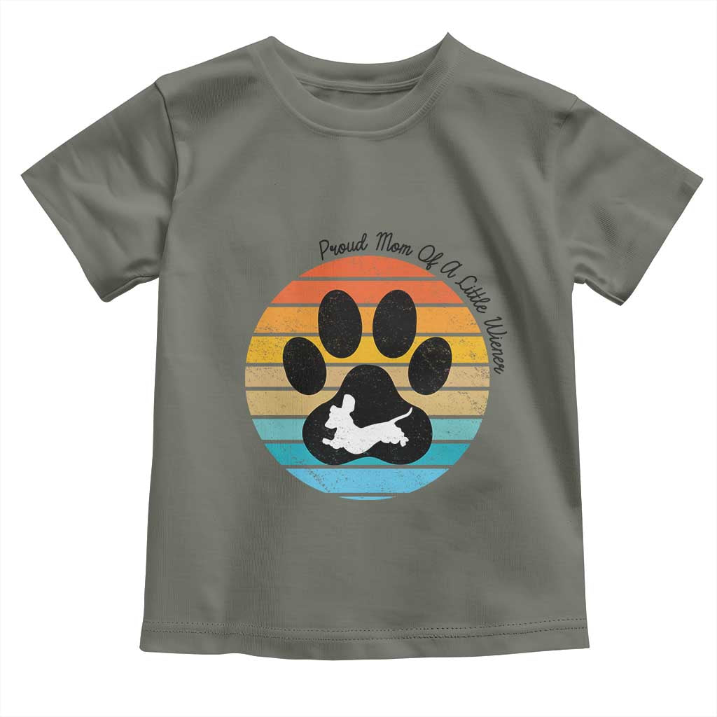 Dachshund Dog Mom Toddler T Shirt Proud Mom Of A Little Wiener - Wonder Print Shop